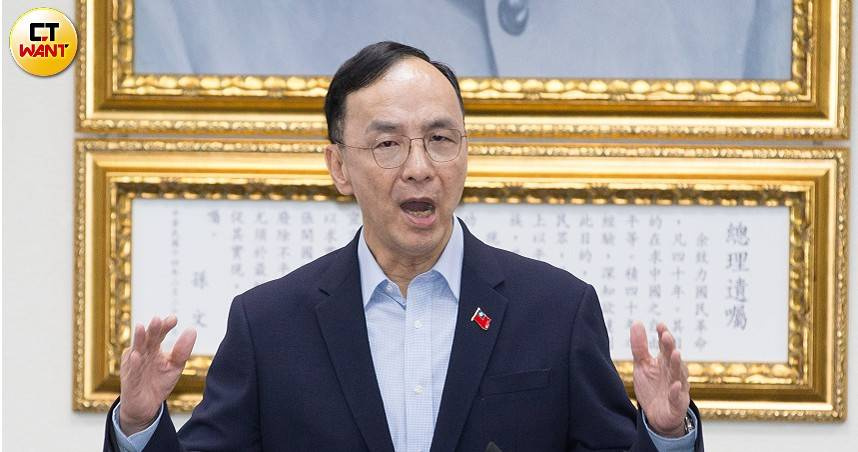 國民黨主席朱立倫批政府應對對等關稅缺乏戰略，呼籲賴清德正視民生、展現談判底氣。（圖／黃威彬攝）