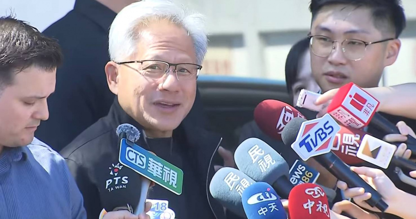 輝達執行長黃仁勳22日旋風抵台。（圖／讀者提供）