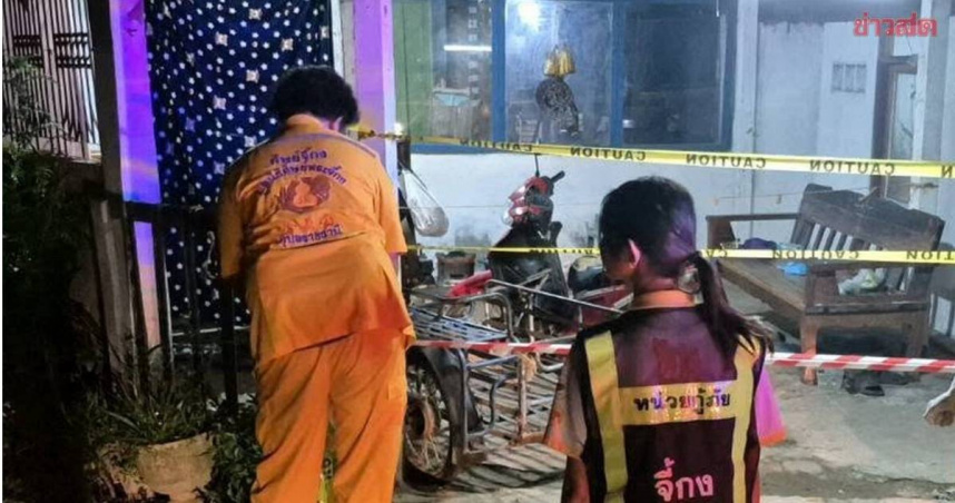 泰國烏汶府一名曾有殺人前科的29歲男子，在出獄7天後就因吸食毒品引發幻覺，在狂亂中持刀砍死了自己的親生母親。（圖／翻攝khaosod）