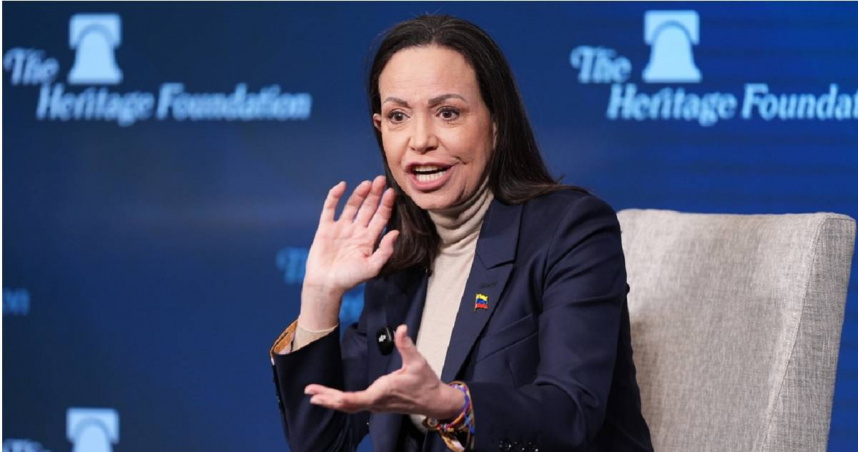 委內瑞拉反對派領袖馬查多（María Corina Machado）。（圖／達志／美聯社）