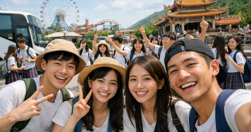 台南某高中畢業旅行要價5250元，掀起網友熱議。（圖／AI示意圖）