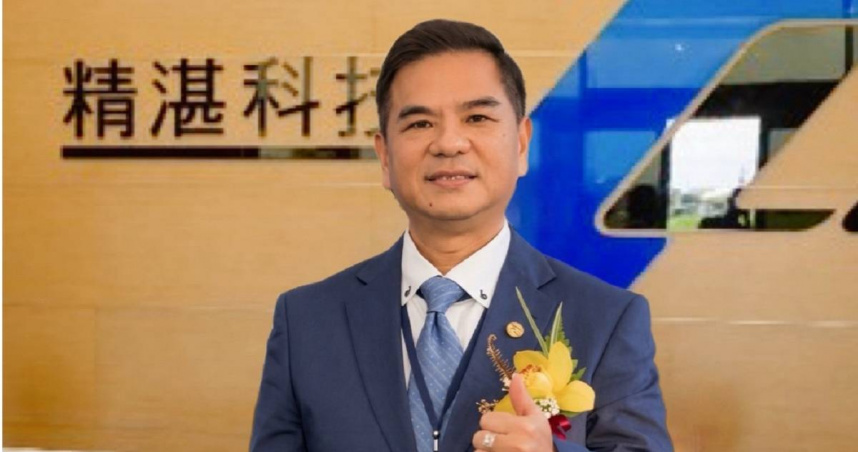 精湛光學下半年旺季，受惠被動元件熱潮，接單已超過去年全年。圖為董事長吳俊男。（圖／精湛光學提供）
