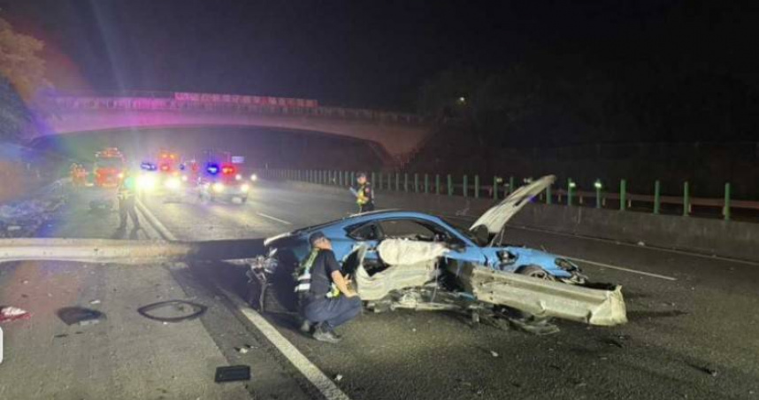 國3保時捷自撞！護欄貫穿駕駛「臟器外露」亡　警曝死者身分