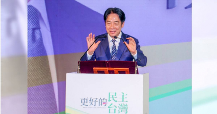 民進黨全代會28日登場，以「更好的民主，更好的台灣」為主軸，黨主席賴清德總統上台致詞。（圖／中國時報姚志平攝）