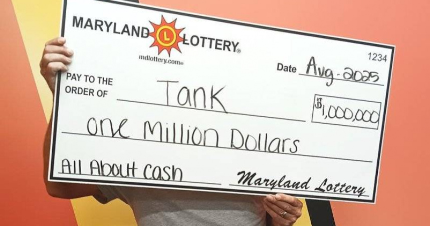 男子在馬里蘭州一間加油站購買20美元刮刮樂，竟刮中100萬美元（約新台幣3,240萬元）大獎。（圖／Maryland Lottery）