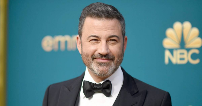 主持人吉米金摩（Jimmy Kimmel）先前在節目中評論柯克遇刺案遭批。（圖／達志／美聯社）
