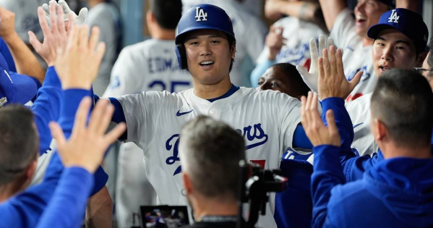 大谷翔平展現史詩級二刀流實力。（圖／達志／美聯社）