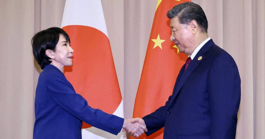 日本首相高市早苗（左）與中國國家主席習近平。（圖／路透社）