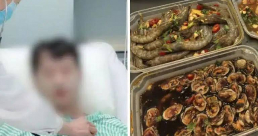 上海男子赴泰食用生醃海鮮後感染痢疾阿米巴原蟲，住院超過一個月才脫離險境。（圖／翻攝自Thaiger）