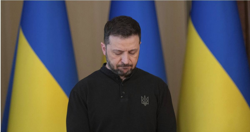 烏克蘭總統澤倫斯基近日表示，目前「有很大機會」結束與俄羅斯的戰爭。（圖／達志／美聯社）