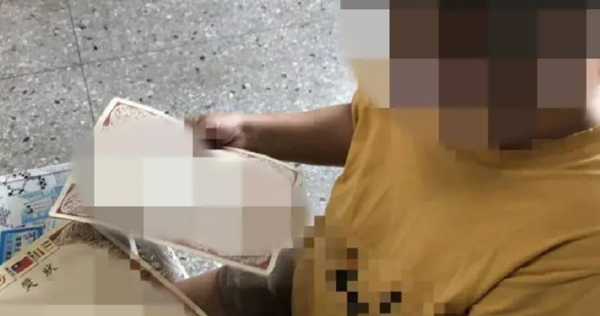 台中阿嬤因想念孫子，徒步6公里到高中門口找人。（圖／翻攝畫面）