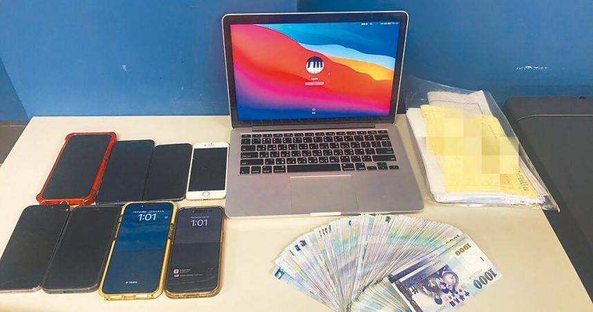 檢警去年偵辦「ACE王牌交易所」負責人潘奕彰、詐團主嫌林耿宏、林若蕎等人，涉嫌利用「實體資產代幣化」手法，組成「虛擬資產詐銷集團」，新北市刑大再查獲旗下幹部及系統商成員9人，查扣不法資產約900萬元。（圖／新北市刑大提供／中國時報柯毓庭新北傳真）