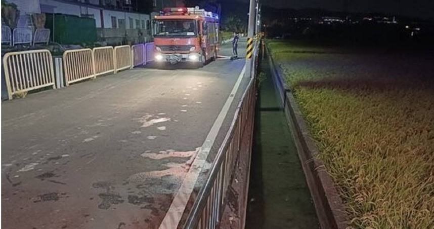 台中92歲阿公神秘失蹤，代步車現大排水溝旁。（圖 ／翻攝畫面）