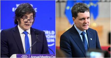 阿根廷總統米雷伊（左）羅馬尼亞總統達恩（右）。（合成圖／達志／美聯社）