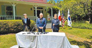 美日韓外交次長5月31日在華盛頓會晤。（圖／路透）