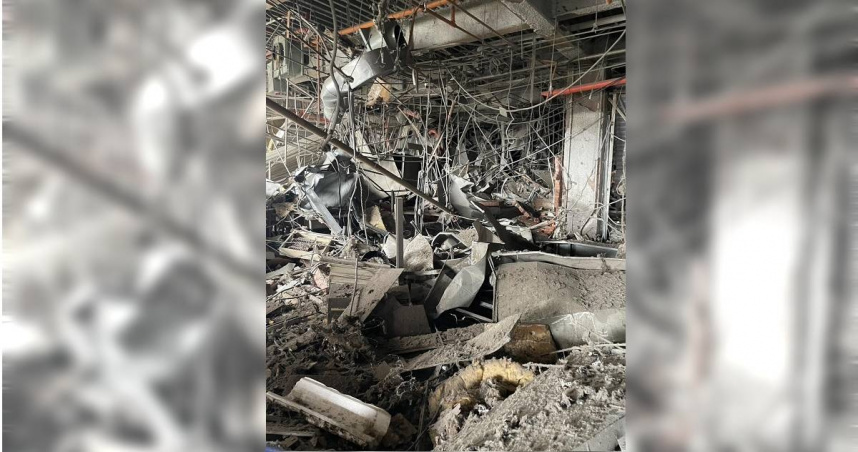 台中新光三越爆炸內部照片曝光。（圖／翻攝自記者爆料網臉書）