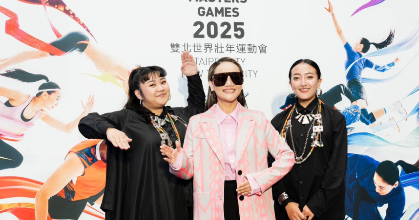 阿爆（中）和那屋瓦少女隊，將在5月17日登上台北大巨蛋，為「2025雙北世界壯年運動會」開幕活動獻唱。（圖／必應創造提供）