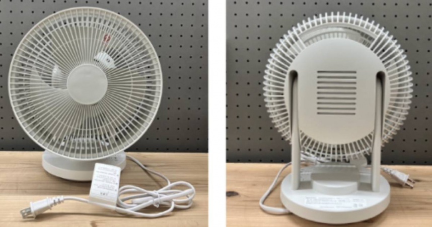 無印良品「循環扇」驚傳有製程瑕疵。（圖／無印良品官網）