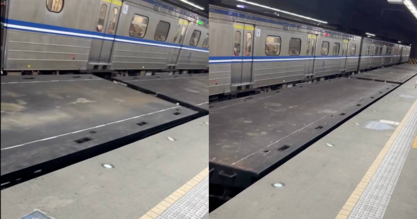 一名網友目睹沒有車廂的火車，覺得新奇PO上網引發熱議。（圖／翻攝Threads／@lu_0204）