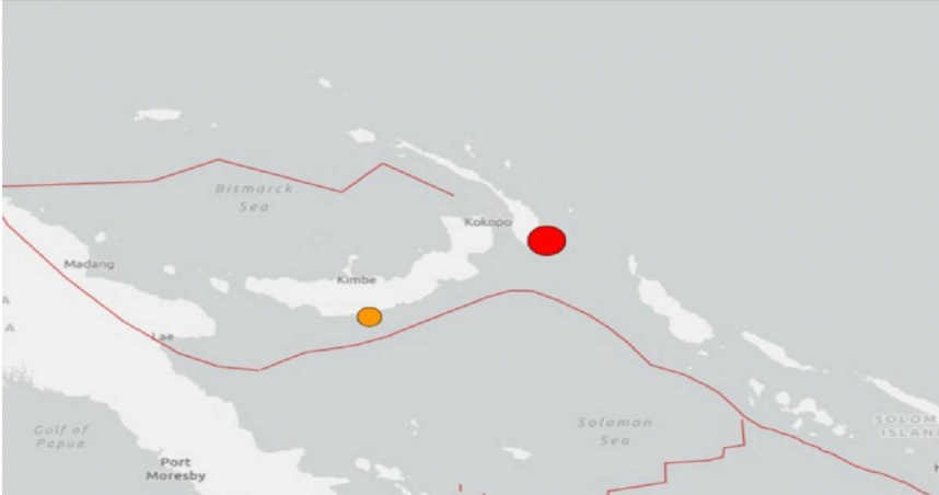 布亞紐幾內亞發生規模6.2地震。（圖／翻攝自USGS）