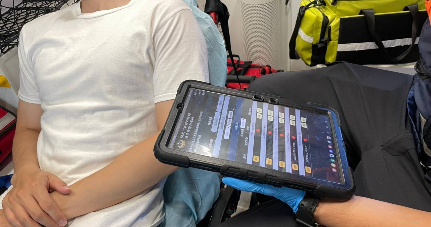北市消防局急重症整合系統暨App上線後有效提升傷病患生理參數，平均可提早6分鐘讓醫院進行準備。（圖／翻攝畫面）