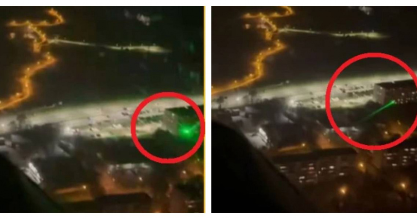 事發地點為波蘭歷史悠久的新塔爾格機場，當時正進行夜間目視飛行訓練課程，突遭強光雷射干擾。（圖／機場社群影片截圖）