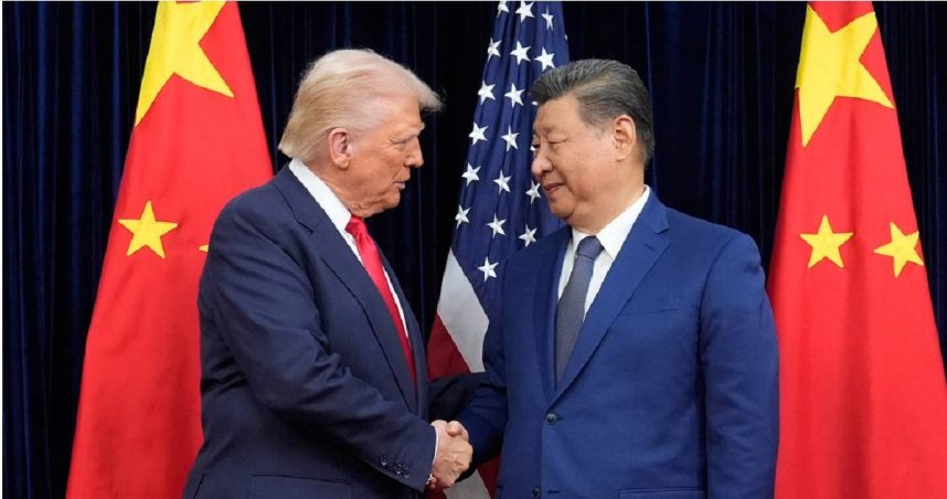 美國總統川普（左）和中國國家主席習近平。圖為去年10月在南韓舉行的川習會。（圖／達志／美聯社）