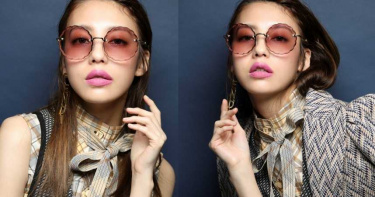 大框有理!夏天最潮的漸層無邊界太陽眼鏡搭配野莓唇 讓人無法忽視你的存在