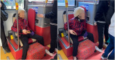 老婦因博愛座問題與乘客發生口角衝突。（圖／翻攝自Threads）