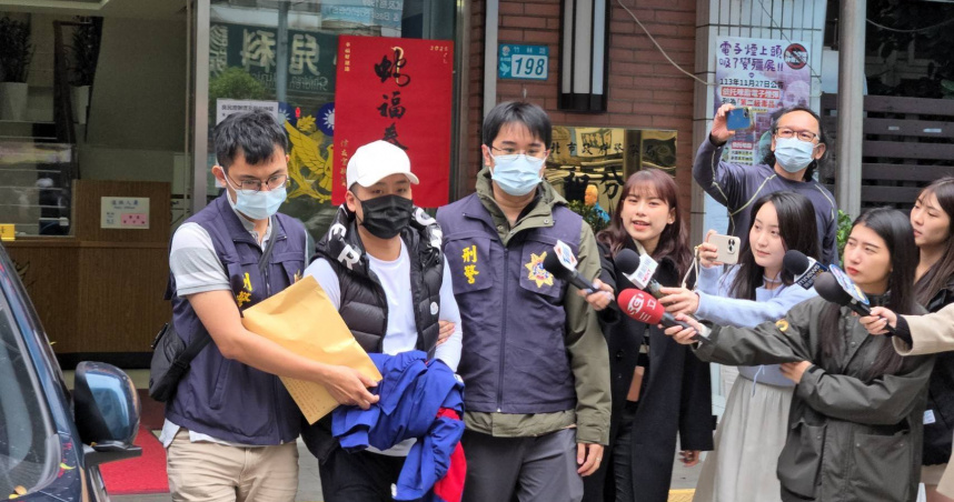 四海幫海英堂主陳子俊涉王大陸教唆傷害案，經新北地檢署複訊後，遭聲押禁見。（圖／翻攝畫面）