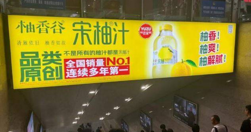 大陸一款主打「柚子風味」的飲料「宋柚汁」，近日因成分與宣傳爭議引發關注。（圖／翻攝自微博）