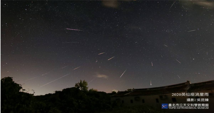 8月天象重頭戲英仙座流星雨即將登場。（圖／臺北天文館提供）