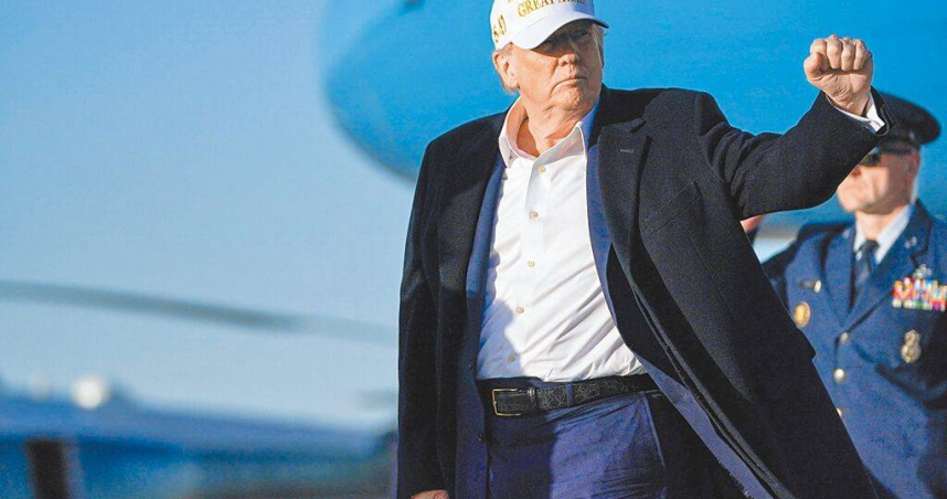 美國總統川普上任百日演說，再提台積電。（圖／路透）