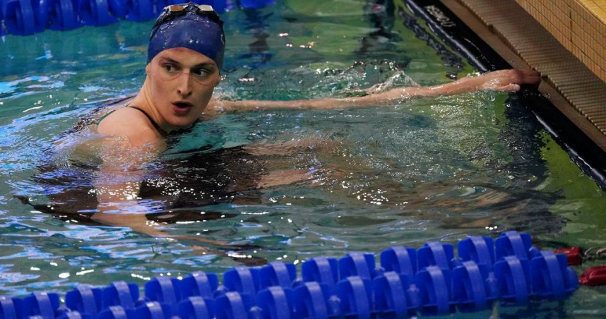 跨性別游泳選手湯瑪斯（Lia Thomas）。（圖／達志／美聯社）