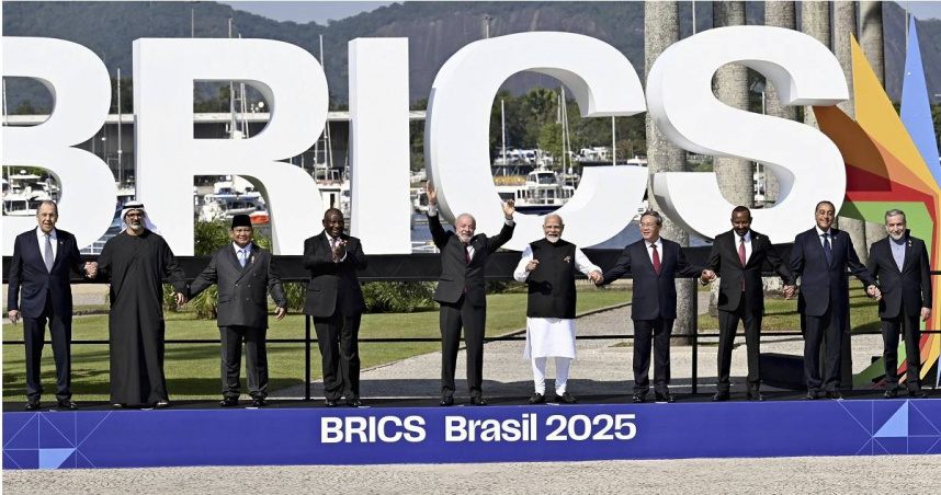 巴西在2025年擔任金磚國家的輪值主席國。（圖／達志／美聯社）
