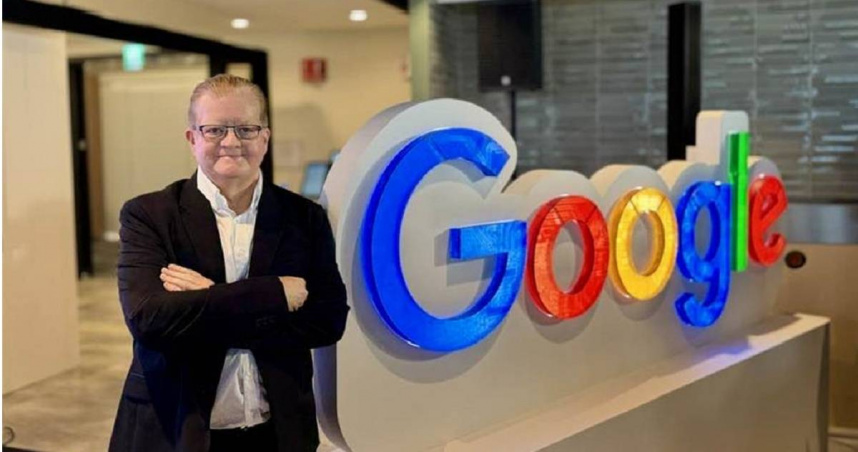 Google Cloud平台研發總經理Greg Moore表示這個AI 基礎建設研發中心所開發與測試的技術，將部署到Google全球的資料中心與AI基礎設施，成為支援Google搜尋、YouTube以及Gemini各項創新應用的骨幹。（圖／中時記者古明弘攝）