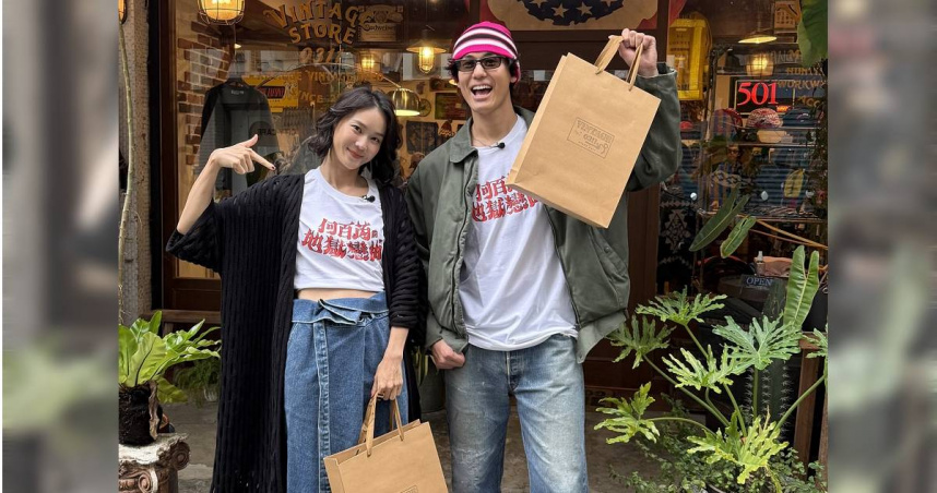 鍾瑶（左）登上風田（右）YT 頻道特別企劃一起宣傳《何百芮的地獄戀曲》。（圖／彼此影業）