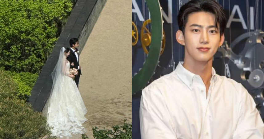 玉澤演的婚禮採非公開形式，卻被大陸網友意外拍下婚禮現場，引發熱議。（圖／翻攝自微博、玉澤演IG）