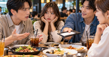 朋友主動約吃飯，到了餐廳才說「各付各的」，讓原PO坦言雖能接受AA制，但希望事前先說。（示意圖／AI生成）