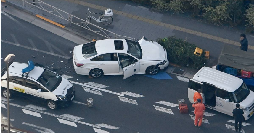 日本東京足立區昨中午發生重大汽車衝撞及肇事逃逸事件。（圖／達志／美聯社）
