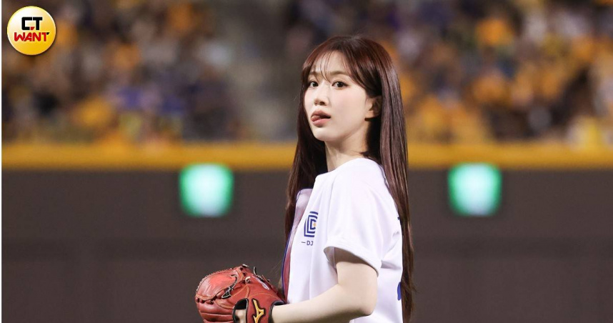 NMIXX派出Haewon負責投手一職。（圖／林士傑攝）