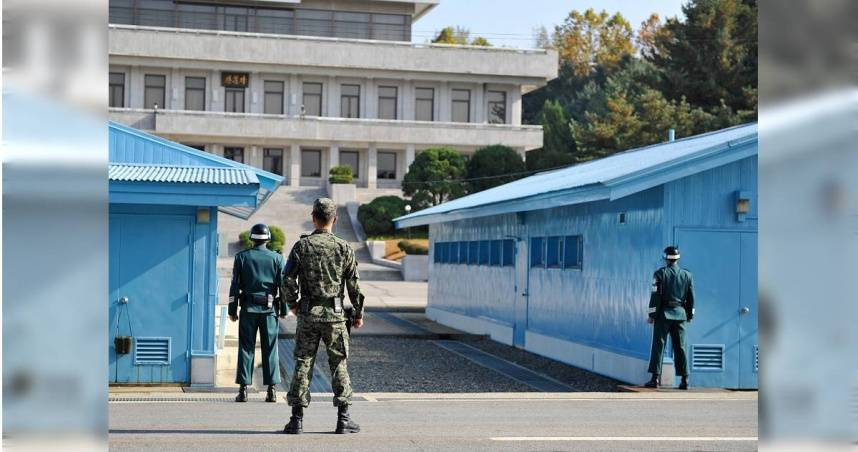 南北韓交界處板門店（판문점）的共同警備區域（Joint Security Area，JSA）。（圖／達志／美聯社）