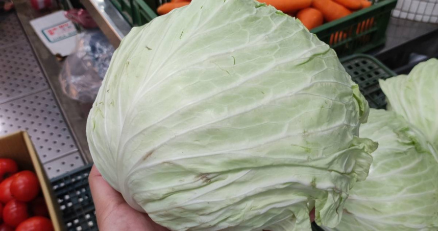 受颱風影響許多菜價上漲，高麗菜卻還能看到一斤30到40元的價格。（圖／廖炯程臉書）