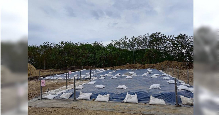 台中市環保局已完成12處臨時廚餘掩埋場加固作業。（圖／台中市環保局提供）