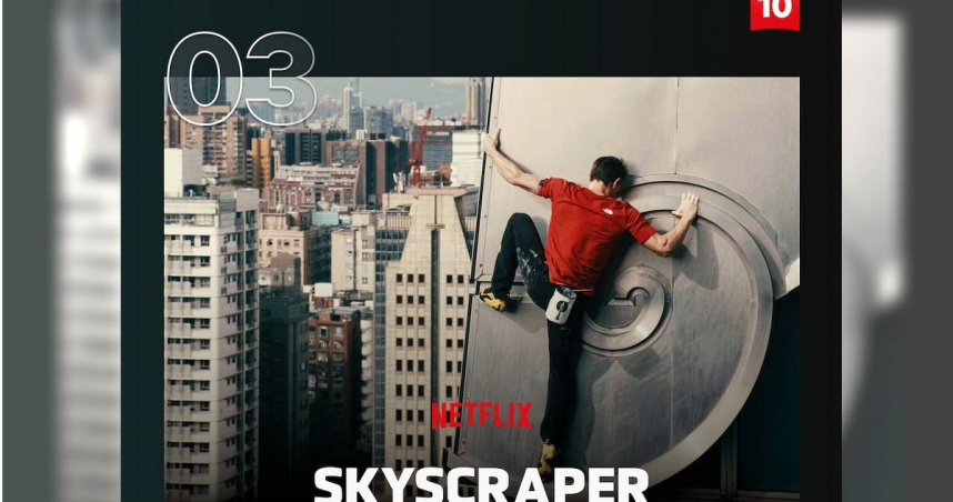 《赤手獨攀台北101：直播》Skyscraper LIVE榮登Netflix全球英語節目排行榜第3名。（圖／Netflix）