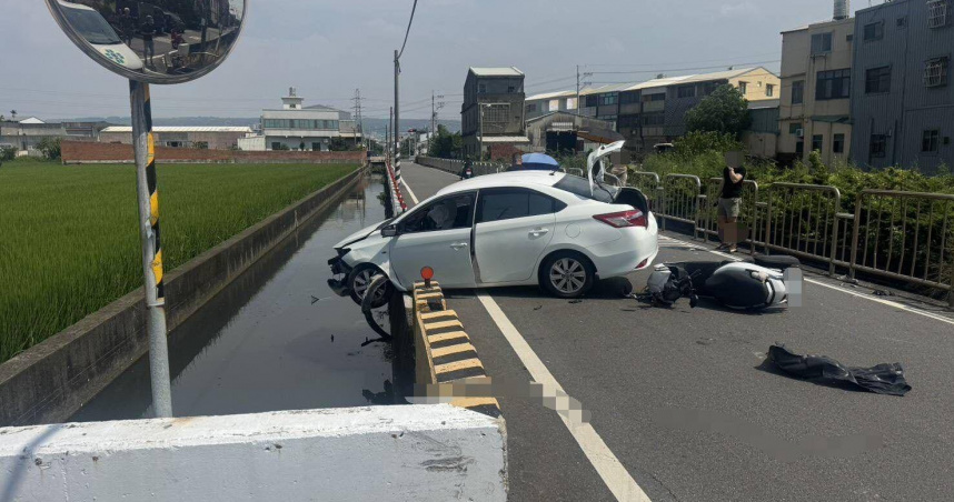 台中梧棲無號誌路口轎機車相撞！21歲女大生重摔OHCA送醫搶救