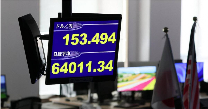 9月13日的日圓兌美元匯率（上圖）及日本股市指數（JP225）。（圖／達志／美聯社）