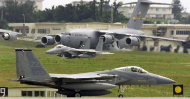 美軍F15鷹式戰鬥機墜毀北海 機上1飛行員失蹤、3機盤旋失事地上空