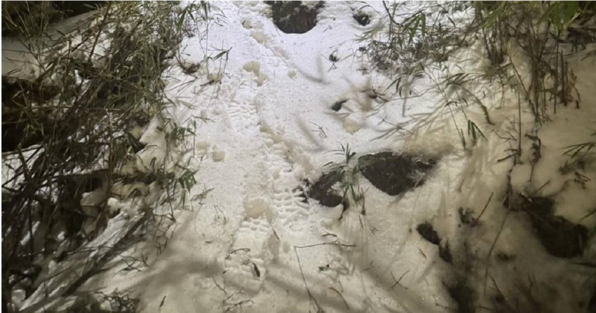 53歲葉姓女山友於南馬洋山到中霸山屋之間失聯，新竹縣消防局搜救人員連搜3天，目前擴大範圍搜索中。（新竹縣消防局提供／邱立雅竹縣傳真）