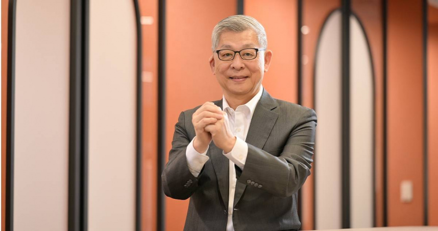 國泰金董事長蔡宏圖3日對霖園集團全體同仁發表新春勉勵與期許。（圖／國泰金提供）